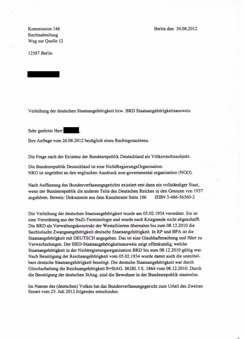 Rechtsgutachten 1